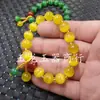 Pulseira Joia Pó de Gelo Olho de Gato Contas Redondas Pulseira Contas Redondas Verde Maçã Pulseira Amarela Pulseira Joia