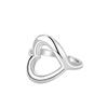 Anillo hueco en forma de corazón estilo coreano para mujer, estilo simple de celebridad, otoño e invierno, anillo abierto ajustable con forma de corazón a la moda