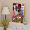 Pintura abstrata suspensa de Matisse para sala de estar, pintura decorativa grande de chão, arte de nicho de alto padrão, mural de fundo para sofá