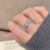 Anillo Geométrico de Líneas Cruzadas para Mujer, Moda Minimalista, Exquisito Anillo Abierto Creativo, Anillo para Dedo Índice Estilo Ins