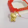 Colgante de Teléfono Dorado Llavero Gato de la Suerte Compañía de Oro Puro 999 Regalos Culturales Creativos Mayoreo