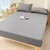 Conjunto de Lençol de Baixo com Elástico em Gaze Dupla de Três Peças, Toque de Algodão Puro, Protetor de Colchão para Todas as Estações, Cobre-Cama de Cobertura Total, Peça Única, Grau Materno e Infantil