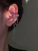 Clip para Oreja de Lazo de Circonita Pendientes Largos con Borla Clip para Oreja Indoloro Nicho Avanzado 2022 Nuevo