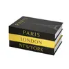 Novo livro falso de luxo leve transfronteiriço dourado, modelo de livro de simulação urbana moderno, ornamento decorativo de livro de exibição com carimbo dourado criativo
