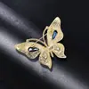 Broche de Mariposa Morada con Pedrería de Lujo de Gama Alta Accesible Estilo Retro Moda Nuevo Pequeño para Chaqueta de Traje Hebilla de Mariposa Accesorios