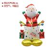 Venta caliente variedad base de pie Santa muñeco de nieve árbol reno globo de película de aluminio decoración de fiesta de carnaval de Navidad