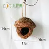 Casa de Pájaro Tejida Creativa para Mascotas Colgante Nido de Pájaro de Hierba Tejida Hecho a Mano Arreglo de Entorno para Jardín de Infancia Adorno Colgante Aéreo Balcón Pastoral