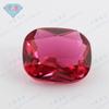 Huagang gema retangular gorda 5# rosa vermelha vidro pedra nua atacado ponta em forma de travesseiro Não. 5 gemas sintéticas de vidro vermelho