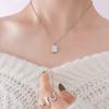 Colar com pingente de três zircônias geométricas estilo ins francês corrente de clavícula venda quente transfronteiriça joia banhada a ouro 18K P427-9