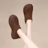 Zapatos Birkenstock Gruesos de Estilo Británico Retro para Mujer Zapatos de Plataforma Individuales 2026 Nuevos Mocasines Versátiles de Gamuza para Mujer