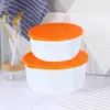 Recipiente Redondo de Plástico Espeso para Almacenamiento, Lonchera, Contenedor para Refrigerador y Congelador, Apto para Microondas