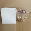 Taza Creativa Transfronteriza de Vidrio de Borosilicato Alto con Flores Secas Nueva Simple Aislada de Doble Capa para el Hogar Taza de Alto Valor Venta al por Mayor