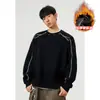 Sudadera con capucha de manga larga de algodón de alto gramaje 400 g, deconstruida, con remaches, talla grande, para hombre, capa base de estudiante