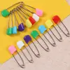 Alfinete de segurança de sete cores para bebês, alfinete com fecho de segurança pequeno, fivela de alfinete de segurança infantil, alfinete de metal grande para mulheres grávidas