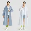 Impermeable desechable para uso en exteriores, estilo largo, protección de cuerpo completo contra lluvia intensa, engrosado, adecuado para niños y adultos, poncho de lluvia portátil estilo tarjeta para senderismo