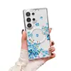 Capa de celular magnética transparente com estampa floral azul fresca mais vendida da Temu, adequada para Samsung S26 Ultra, à prova de choque