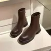 Botines cortos para mujer 2026 otoño e invierno estilo británico ajustados al tobillo, populares y modernos estilo callejero Botas Martin, adelgazantes y con forro de felpa de algodón