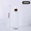 Botellas dispensadoras de esencia cosmética líquida portátiles al por mayor del fabricante, Botellas vacías, Botellas gotero de vidrio ámbar transparente para aceites esenciales