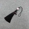 Xiangfei 8B-7 Loto Tallado Doble Borla Colgante Borla Traje Antiguo Dinastía Han Solapa Prensada Escalón Prohibido Estilo Antiguo Ropa con Espalda de Nube Accesorios
