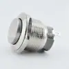 Botón Metálico de 19mm Cabeza Alta/Plana Interruptor de Botón de Arranque de Restablecimiento Automático Pin C Interruptor Metálico Impermeable