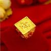 Anel grande masculino dominador flor para carro de casamento abertura latão banhado a ouro moeda europeia anel de comércio exterior ouro de areia vietnamita moda