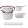 Cubo de almacenamiento de agua para el hogar, cubo grande de plástico engrosado, cubo redondo grande portátil para dormitorio de estudiantes con cubo de ropa resistente a caídas, lavabo