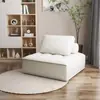Sofá tipo bloque de tofu color crema, modular de un asiento de tela tecnológica minimalista, combinación de dos asientos, silla perezosa de pie para apartamento pequeño