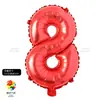 16 pulgadas Grande Rojo Perforado Imitación Hermoso Alfanumérico A~Z 0-9 Habitación de Boda Decoración de Cumpleaños Arreglo Globos