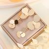 Aretes de Moda de Lujo Ligero Europeo y Americano Estilo Irregular de Metal Transfronterizos Elegantes Estilo Frío Ins Lentejuelas Sentido Avanzado