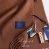 Versão avançada ~ versão lã de cordeiro! Cachecol de Lã Merino Australiana Cor Sólida Inverno Novo Estilo Cachecol para Casal
