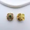 Accesorios para Joyería DIY Lujo Incrustaciones de Circonita Cuentas de Múltiples Pasadas Hebilla de Conexión para Collar y Pulsera Accesorios para Pulseras de Perlas