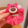 Faixa de cabelo de desenho animado infantil fofa para meninas outono e inverno pelúcia intestino grosso corda de cabelo morango urso não machuca cabelo acessórios para cabelo de meninas cocar