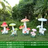 Lámpara de Hongo Artificial Grande para Exteriores Escultura de Fibra de Vidrio Jardín Infantil Paisaje Forestal Casa de Muestras Centro de Exhibición Césped