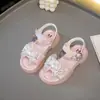 Sandálias Infantis 2026 Verão Novo Calçados Infantis Meninas Desenho Animado Estilosas Sapatos de Princesa Sandálias de Uma Tira para Crianças Pequenas