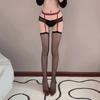 Meia-calça sexy com suspensório Peça única Meias Desejo Puro Meias Brancas Meias Pretas Sexy para Mulheres Primavera e Verão Estilo Fino Longo Acima do Joelho Meias Estendidas Anti-puxões