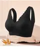 Sujetador deportivo tipo chaleco de encaje con diseño de burbujas sin costuras de alta calidad con tirantes anchos, sensación de segunda piel, push-up y soporte