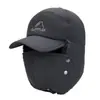 Gorro de Terciopelo Estilo Iceberg Lei Feng para Otoño e Invierno para Hombres, Adultos Mayores, Ciclismo al Aire Libre, Gorro de Algodón Engrosado Cálido, Estilo Transfronterizo