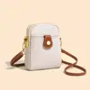 2022 Novo Nicho Primeira Camada Couro Celular Bolsa Feminina Crossbody Pequena Bolsa Casual Couro Genuíno Bolsa Feminina Multifuncional Bolsa de Moedas