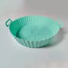 Bandeja de Assar para Air Fryer, Tapete de Silicone, Bandeja de Silicone Resistente a Altas Temperaturas para Uso Doméstico, Antiaderente para Fritadeira