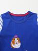 Verano Nuevo Vestido de Niñas Estilo Europeo y Americano Vestido de Princesa para Niños Tejido de Punto Bordado a Rayas Cuello Redondo Manga Corta Vestido Infantil