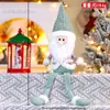 Decoraciones Navideñas Nuevas Transfronterizas Muñeco Colgante Verde Navideño Sentado Hombre Mayor Muñeco de Nieve Reno Adornos de Escritorio