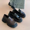Mocasines de suela gruesa 2026 nuevo tacón grueso plataforma JK otoño estilo británico para mujer sin cordones zapatos perezosos