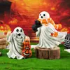 Enfeites de Resina de Fantasma Decorações de Festa de Halloween Montagem de Atmosfera Festiva Artesanato Peculiar para Desktop