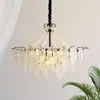 Lámpara de araña vintage de alta gama estilo francés para sala de estar, Lámparas de cristal retro estilo campo americano para dormitorio y comedor