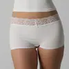 Ropa Interior de Encaje de Algodón SKIM Kardashian Europea y Americana ins Algodón Puro Encaje Color Sólido Pantalones Cortos de Cintura Alta para Mujer