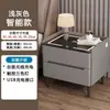 Mesita de Noche de Madera Maciza Hogar Multifuncional Dormitorio Moderno Simple Gabinete de Mesita de Noche Nuevo Gabinete de Almacenamiento de Placa de Roca Simple Moderno