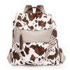 Bolsas Bolsas para Mujer Moda Transfronteriza Mochila Color de Contraste Estampado de Vaca Gran Capacidad Casual Viaje Simple Uso Diario Bolsa Escolar