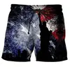 Nuevos Pantalones Cortos de Playa Moda Color Coco Estampado Digital 3D Camuflaje Plantas Pantalones de Playa Vacaciones Hawái Transfronterizo