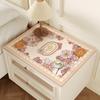 Protetor de Mesa de Cabeceira Estilo Pastoral Americano Lavável Impermeável Tapete de Mesa Luxo Leve Protetor de Mesa Avançado Capa para Quarto
