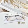 Gafas Doradas Pegamento Polygonal con Brillo Lateral Estilo K para Mujeres Míopes Se Pueden Equipar con Monturas de Prescripción para un Look Adelgazante Sin Maquillaje 2203